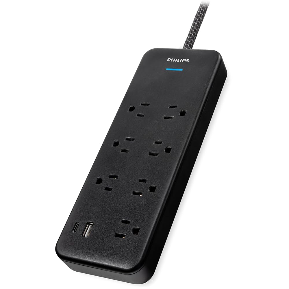 PHILIPS - ruu  Amazon.com: Philips 7-Outlet Adapter Spaced Surge Protector