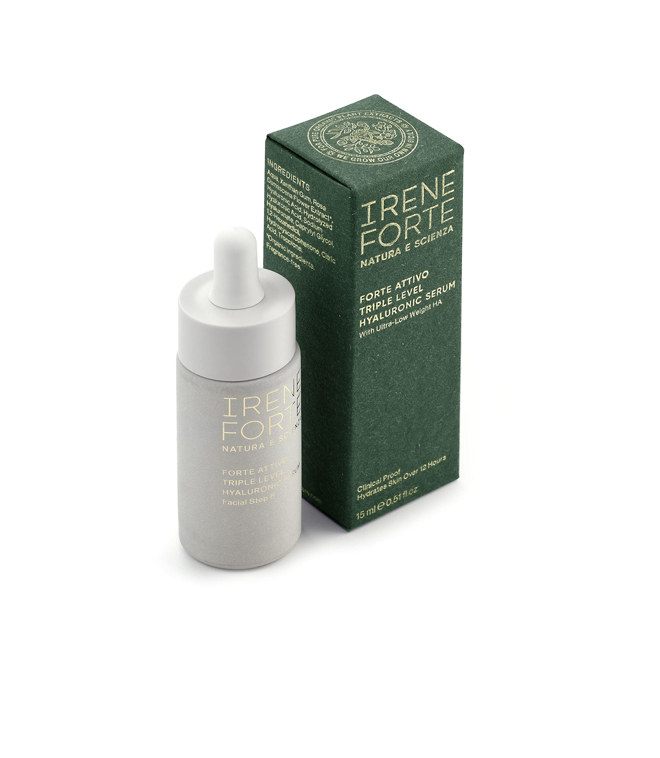Irene Forte, Triple Level Hyaluronic Serum, Forte Attivo, 15ml, Beige, 15 ml - Image 2