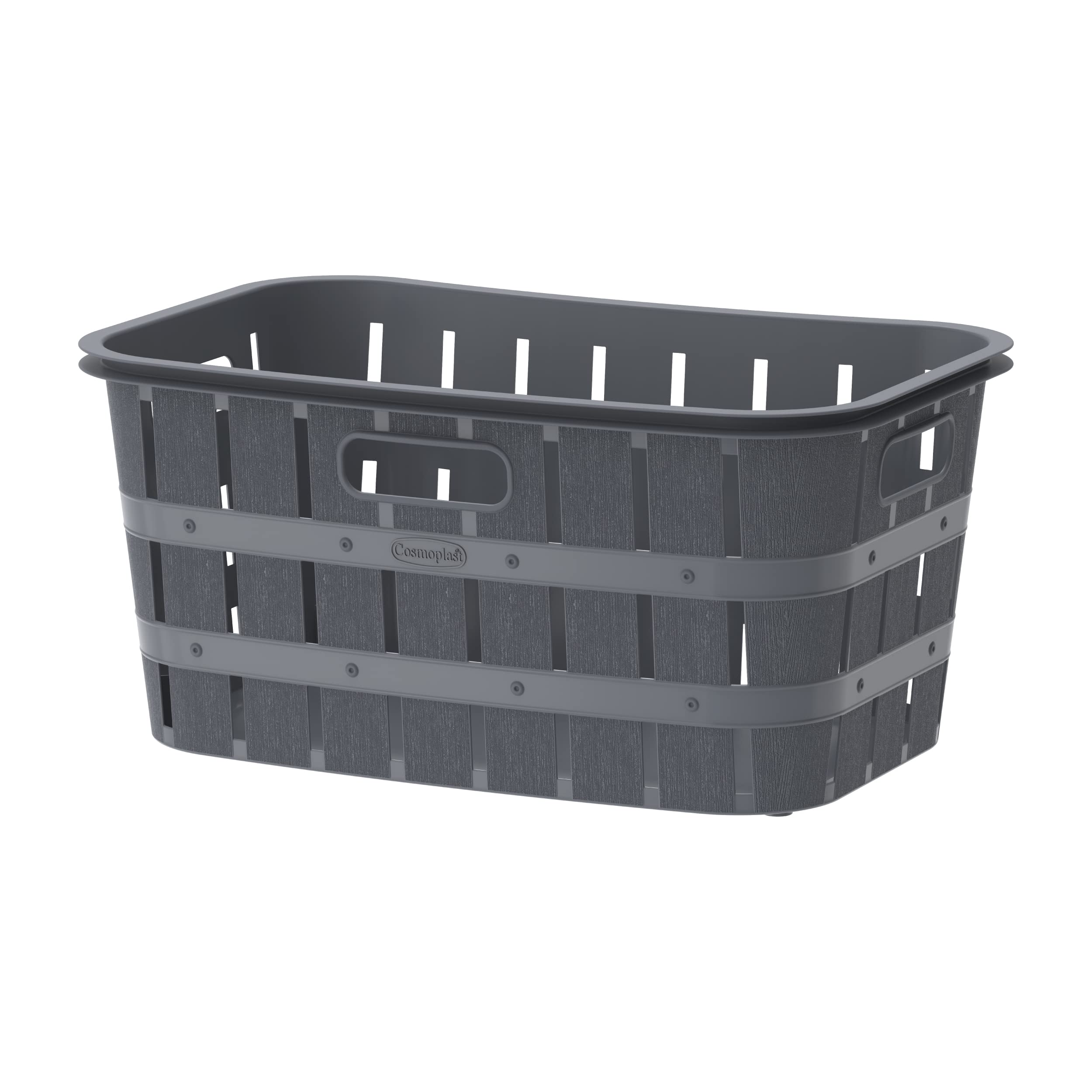 Cosmoplast Cedargrain 40 Litre Laundry Bin Dark Grey
