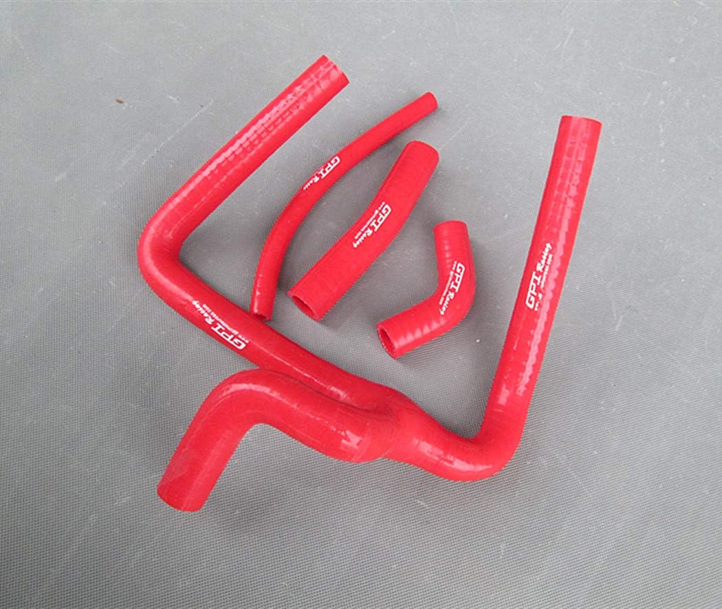 Aluminum Radiator + Silicone Y Hose for 2002-2004 Honda CR250R CR250 2003 02 03 04 (Red)