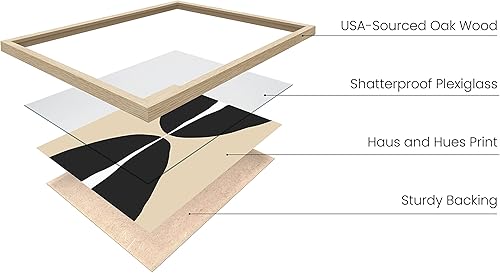 Miniatura 2 de HAUS AND HUES Póster de arte abstracto negro y moderno, arte abstracto negro para pared, arte geométrico, decoración moderna abstracta, decoración
