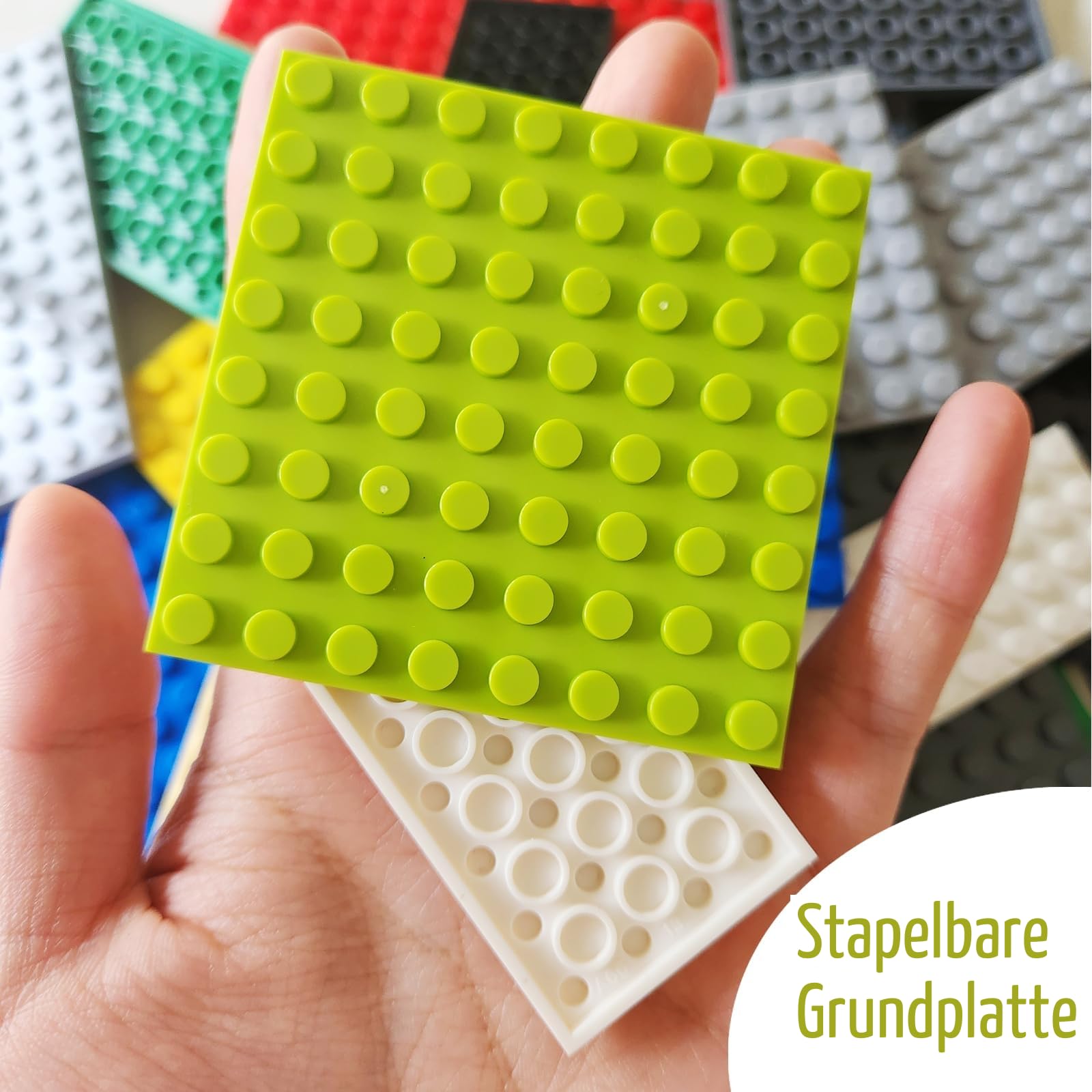Cabeeskii 130PCS Platten Set Bauplatte in 11 Größen 3 Farben, Classic Bausteine Grundplatte Kompatibel mit Meisten Marken, Building Platte Set (Dunkelgrau, Hellgrau, Braun)