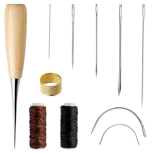 Leather Repair Kit 11PCS Leather Sewing Tools Waxed Thread and