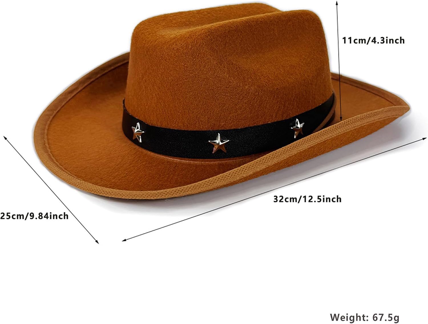 Kids Toddler Western Cowboy Hat Wide Brim Stylish Star Leather Cowboy Hat Cowgirl Dress Up Hat with Belt Buckle
