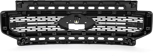 Miniatura 7 de HECASA Rejilla delantera compatible con Ford F250 F350 2020-2022 Super Duty Parrilla de parachoques plateada+negro