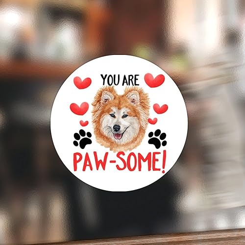 Swavecat CalcomanĂas de San ValentĂn Chow Chow Dog Red Heart Label Stickers You are Paw Some Vinilo Adhesivo redondo Adhesivo de San ValentĂn para Swavecat CalcomanĂas de San ValentĂn Chow Chow Dog Red Heart Label Stickers You are Paw Some Vinilo Adhesivo redondo Adhesivo de San ValentĂn para