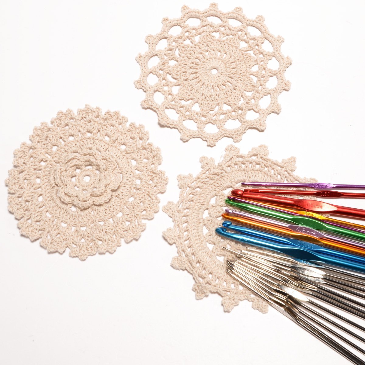 Mixte 22 Pièces/ensemble Multicolore Aluminium Crochet Crochet Kit De Tricot Aiguilles Poignée Tricot Ensemble Tissage Artisanat Fil Points Bricolage Artisanat - France