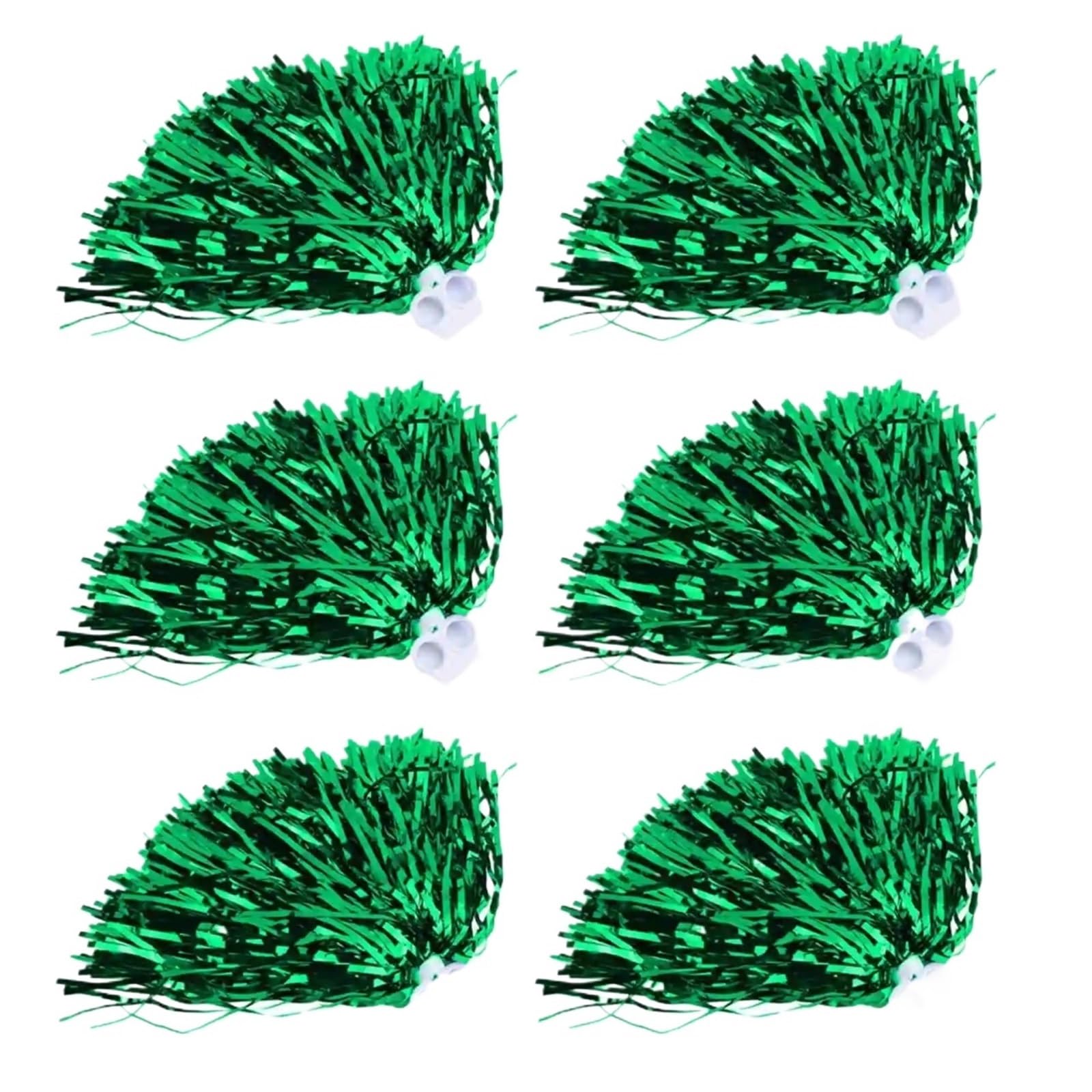Pompom 6pcs Chear Poms Cheer Pompoms 5 Colors Cheerleader Pom Squad Sports Party Dance for Cheerleaders(Green)
