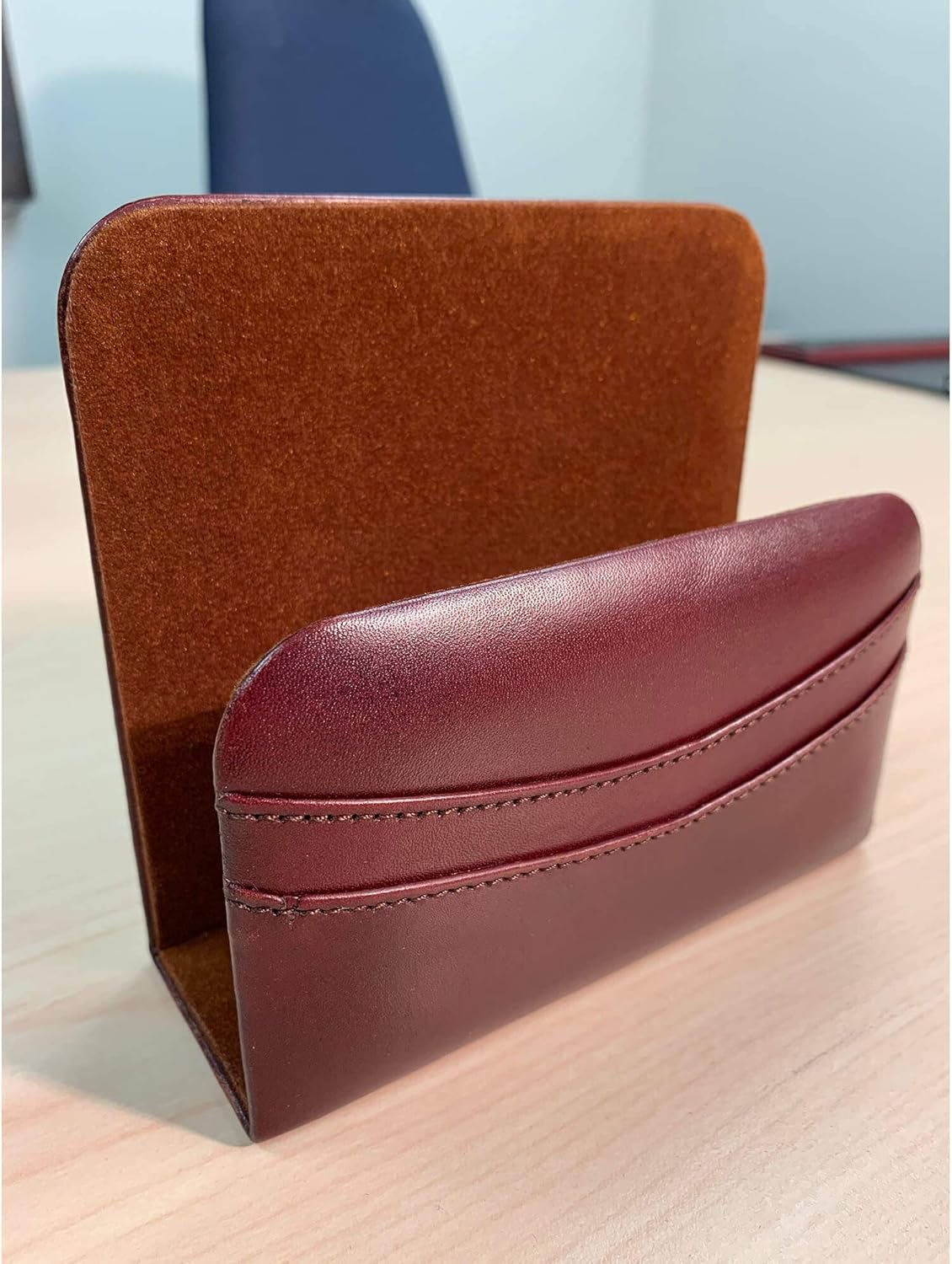 Dacasso Mocha Leather Letter Holder