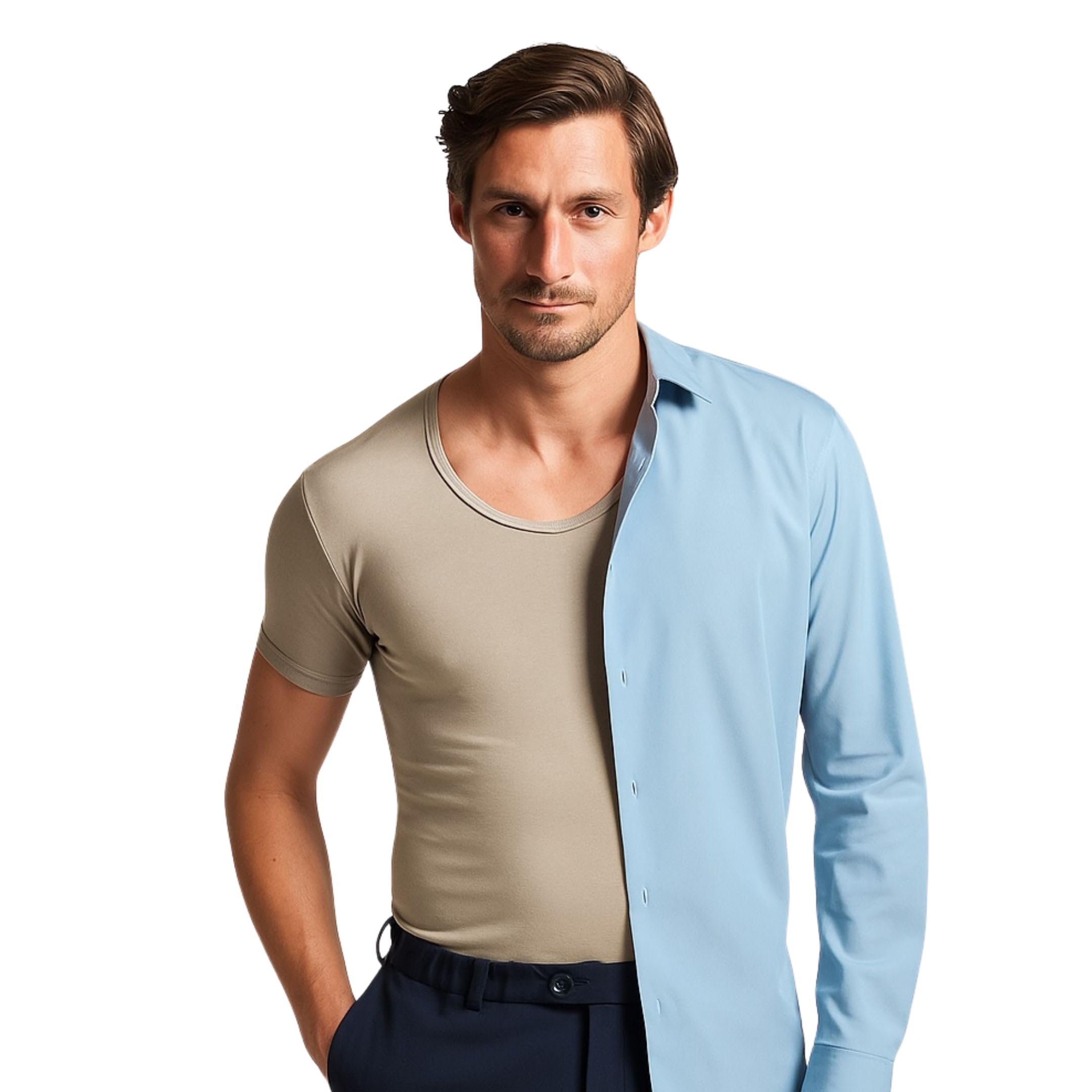 LABFRESH Maillot de corps résistant à la transpiration, antibactérien, anti-odeur, à base biologique et recyclé, invisible