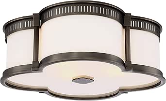 Minka Flush Mount 16 1/4" Wide Harvard Court Bronze LED Ceiling Light