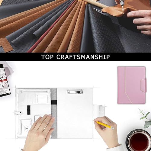 Miniatura 27 de Toplive- Cartera portadocumentos, carpeta para conferencias, organizador de documentos empresariales ejecutivo con tamaño carta/ tamaño A4,