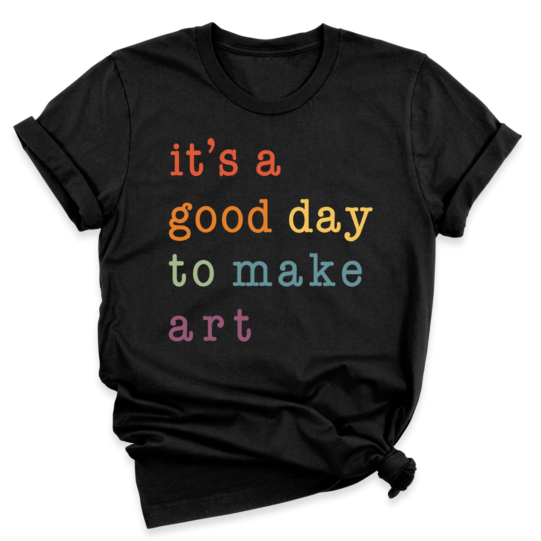 It's A Good Day To Make Art T-Shirt, Art Teacher Shirt, Gift For Teacher, Art Tshirt, Artist T-Shirt, Art Lover Tee, Artist Gifts Shirt, Christmas Valentines Day Art Teacher Gift (Unisex 2XL, Black)