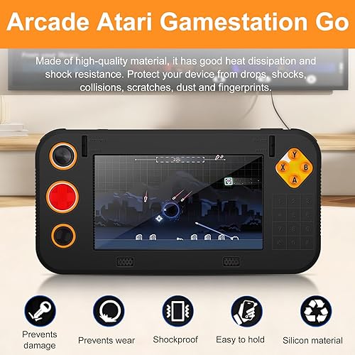 Miniatura 2 de Funda para Atari Gamestation Go,NOUKAJU Game Console Case,Anti-Drop,Scratch,Shock,Funda protectora de silicona para Atari Gamestation Go Game