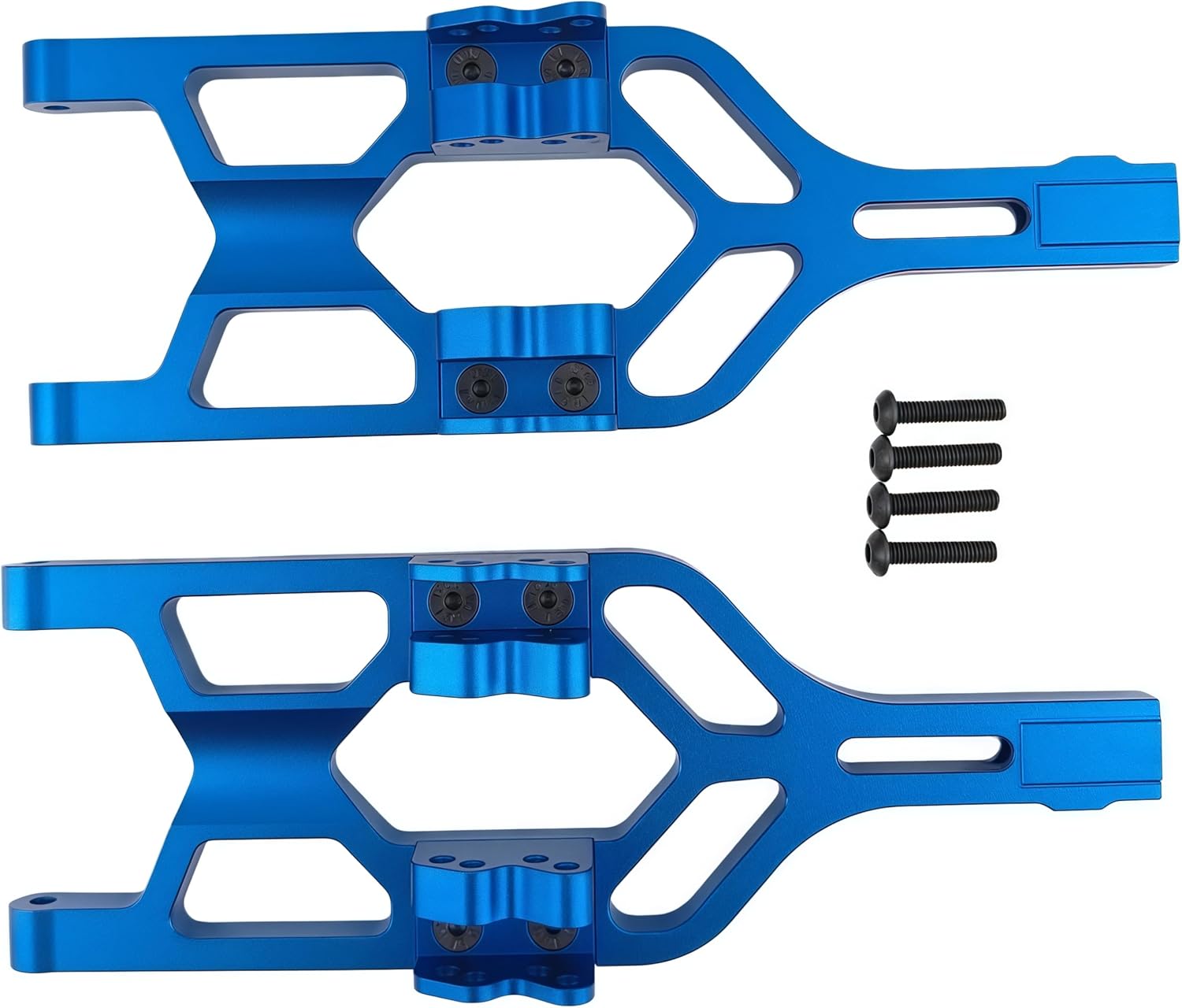 Aluminum Lower Suspension A-Arms for 1/10 T-Maxx/E-Maxx RC Truck Upgrade Parts Replace #5132R (Blue)