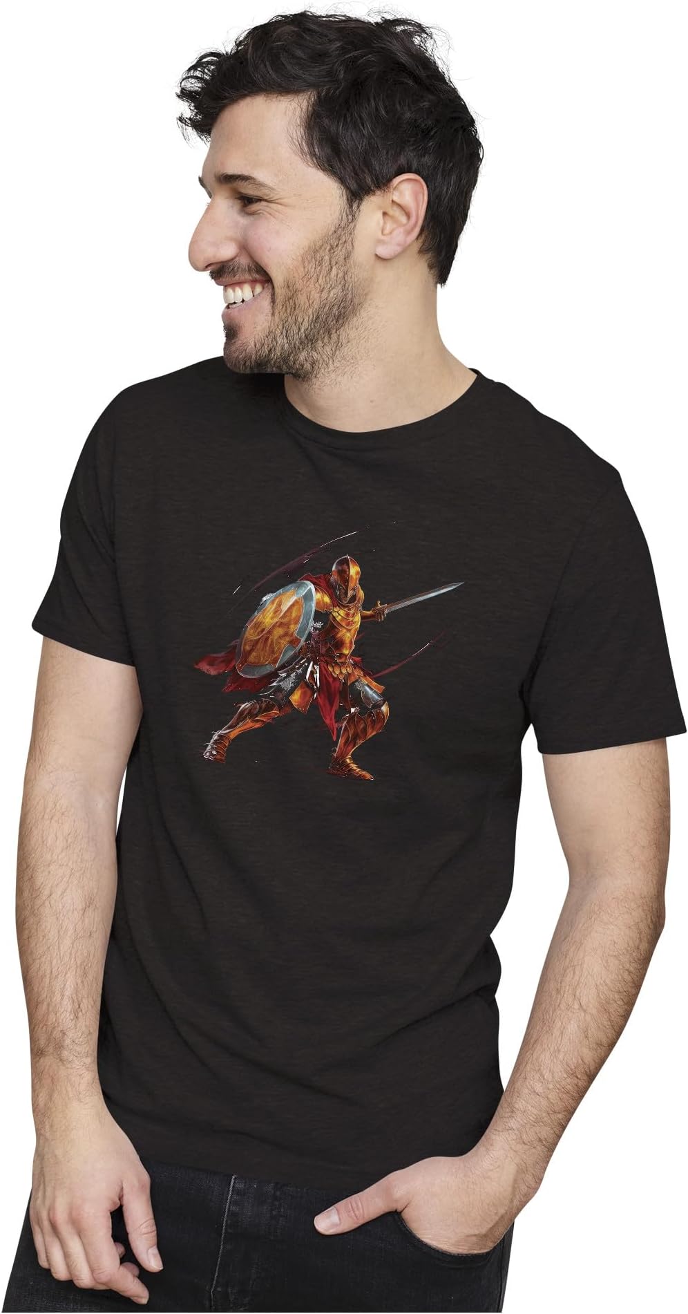 Heybroh Men's & Women's Regular Fit T-Shirt Fiery Elf Warrior 100% Cotton Unisex T-Shirt