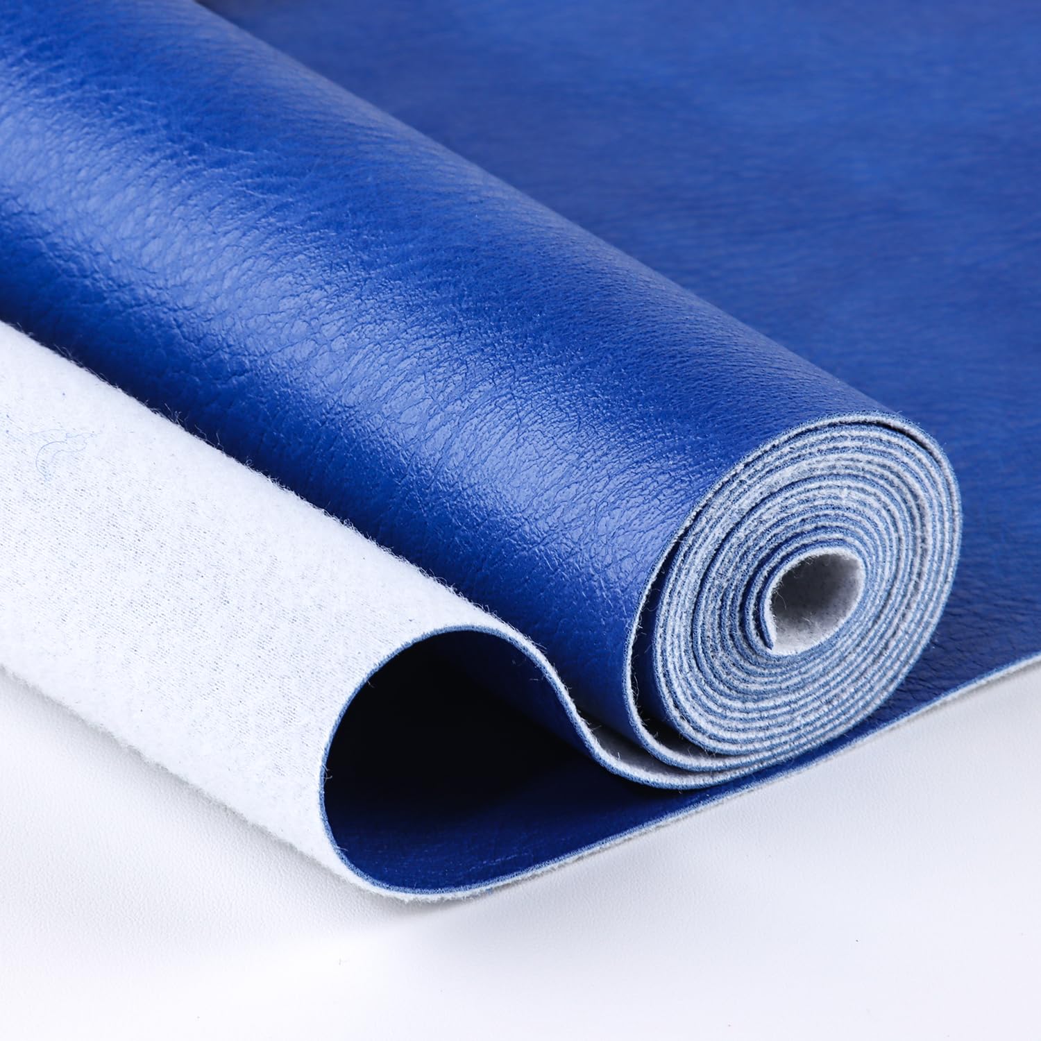 Faux Leather Sheets Rough Texture Surface 12" x 53” (30cm x 135cm) Inch Leather Fabric for DIY Crafting Thick Durable Synthetic Repholstery PU Vinyl Upholstery Fabric Y880 (Royal Blue, 1/3 Yard)
