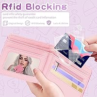 Vista 45 de Cartera de cuero de dibujos animados para mujer, c-mármol azul, Lindo