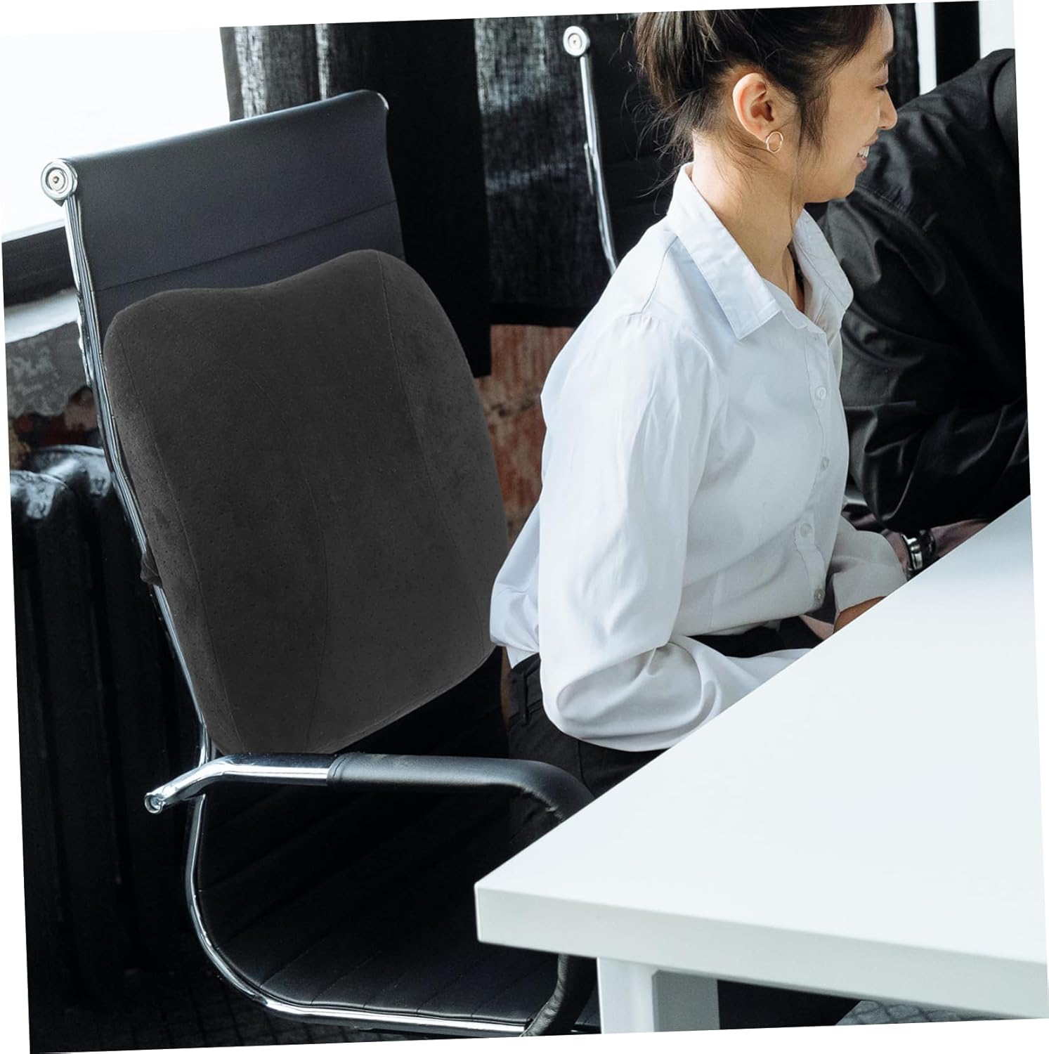 Angoily 1pc Rest Relief Pillow Back Support Lumbar Pillow for Couch Seat Car Memory Foam Waist Pad Stable Support Random Style