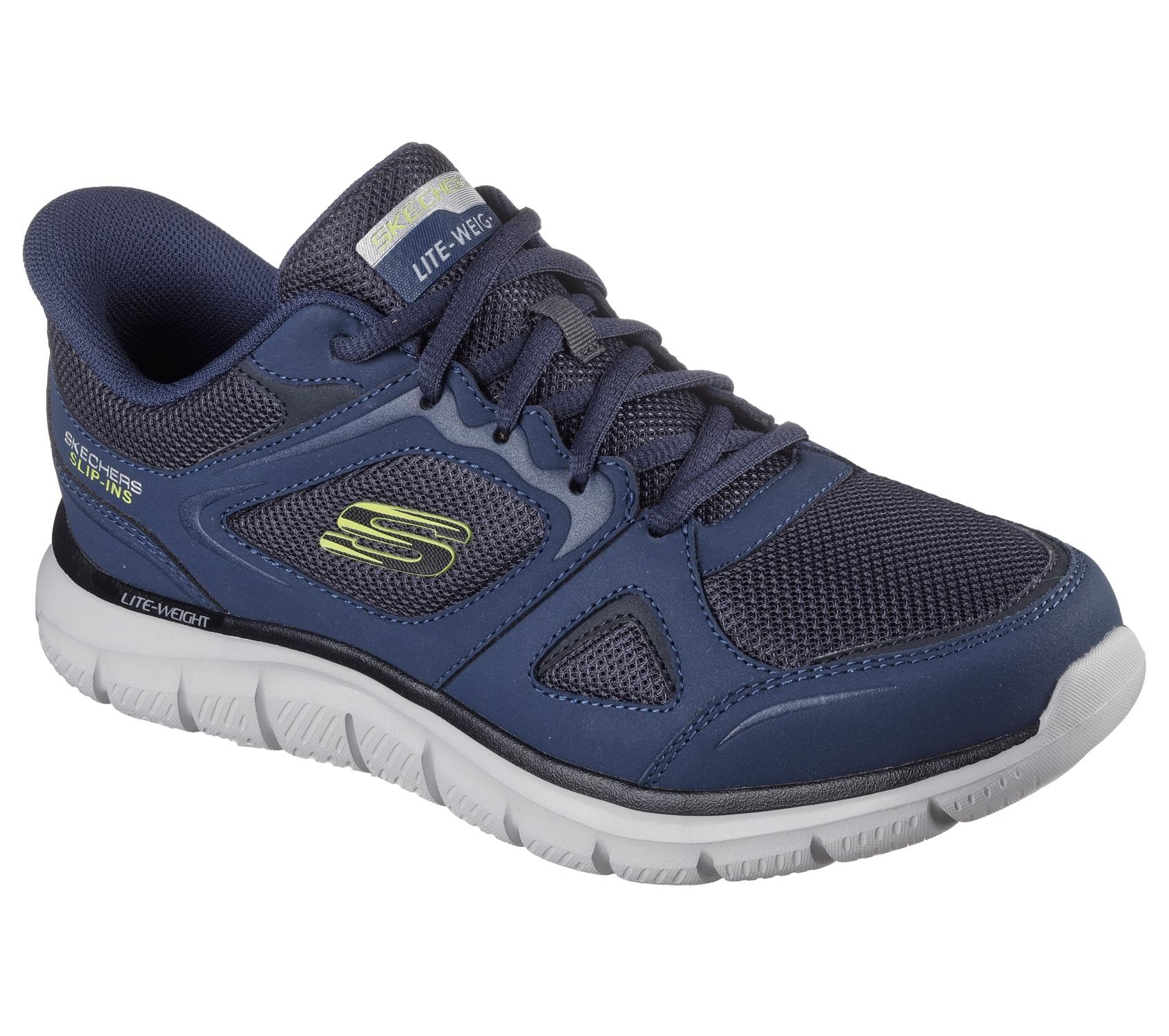 Skechers Men's Track Ezral Trainer, Navy, 9.5 UK
