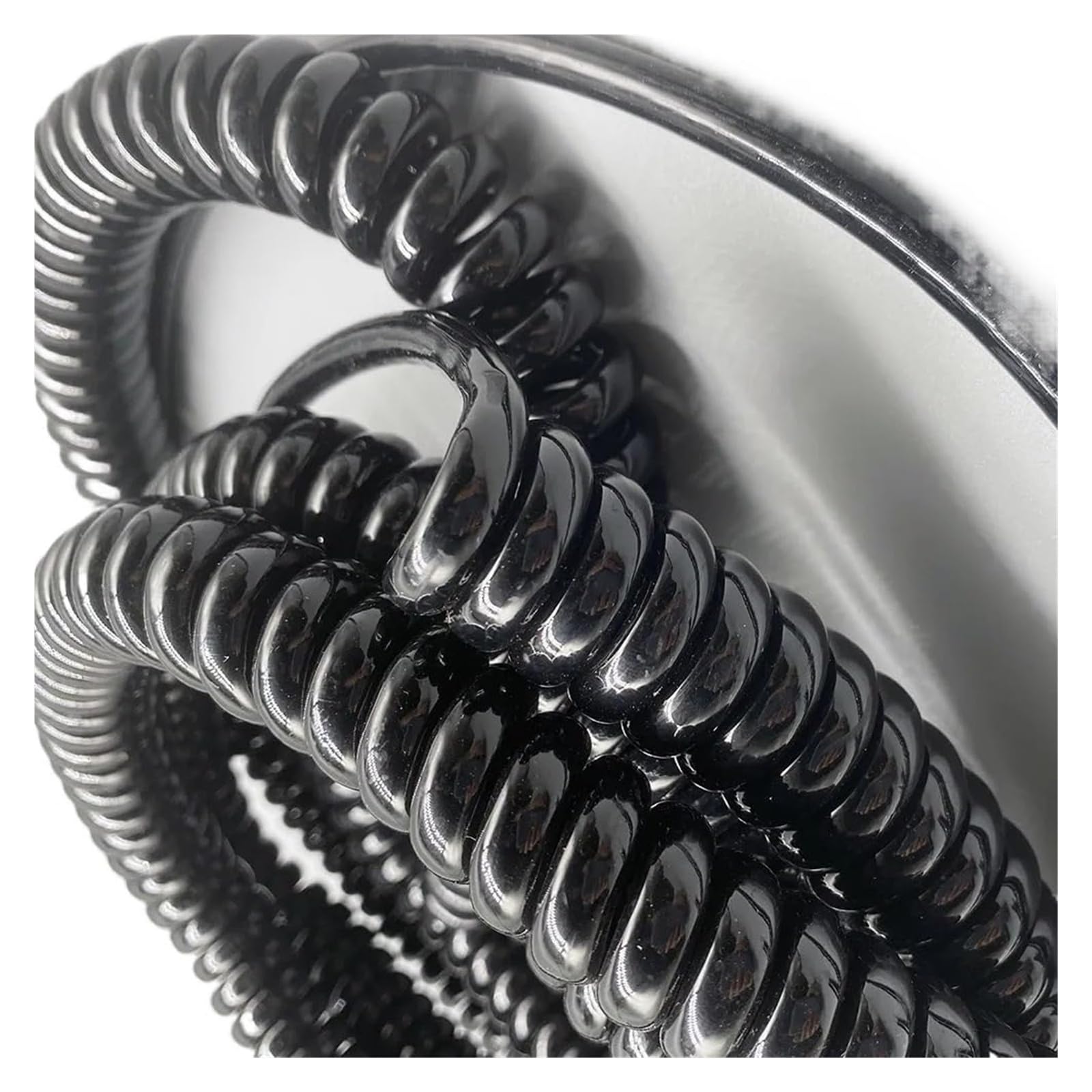 Cavo telefonico Cavo di Rete Flessibile a Spirale, Cavo di Rete a Spirale a 8 conduttori 22AWG, Cavo di schermatura a Molla(Stretch 1 Meters)