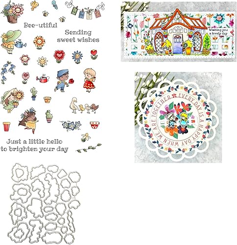 Juego de sellos y troqueles transparentes para hacer tarjetas, plantillas de corte para álbumes de recortes, álbumes de fotos, papel decorativo,