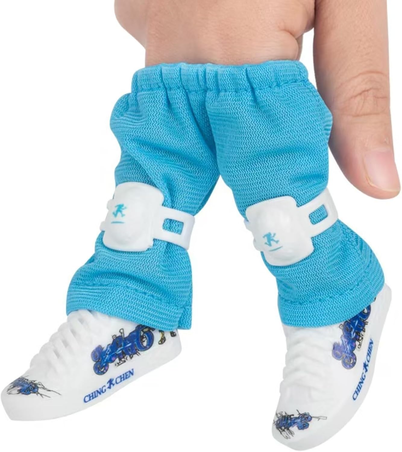 Mini Finger Skateboard Shoes, Knee Protection, Fashionable Sports Finger Pants, Suits for Skateboarders (Yellow) image 5