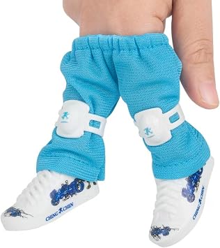 Mini Finger Skateboard Shoes, Knee Protection, Fashionable Sports Finger Pants, Suits for Skateboarders Blue