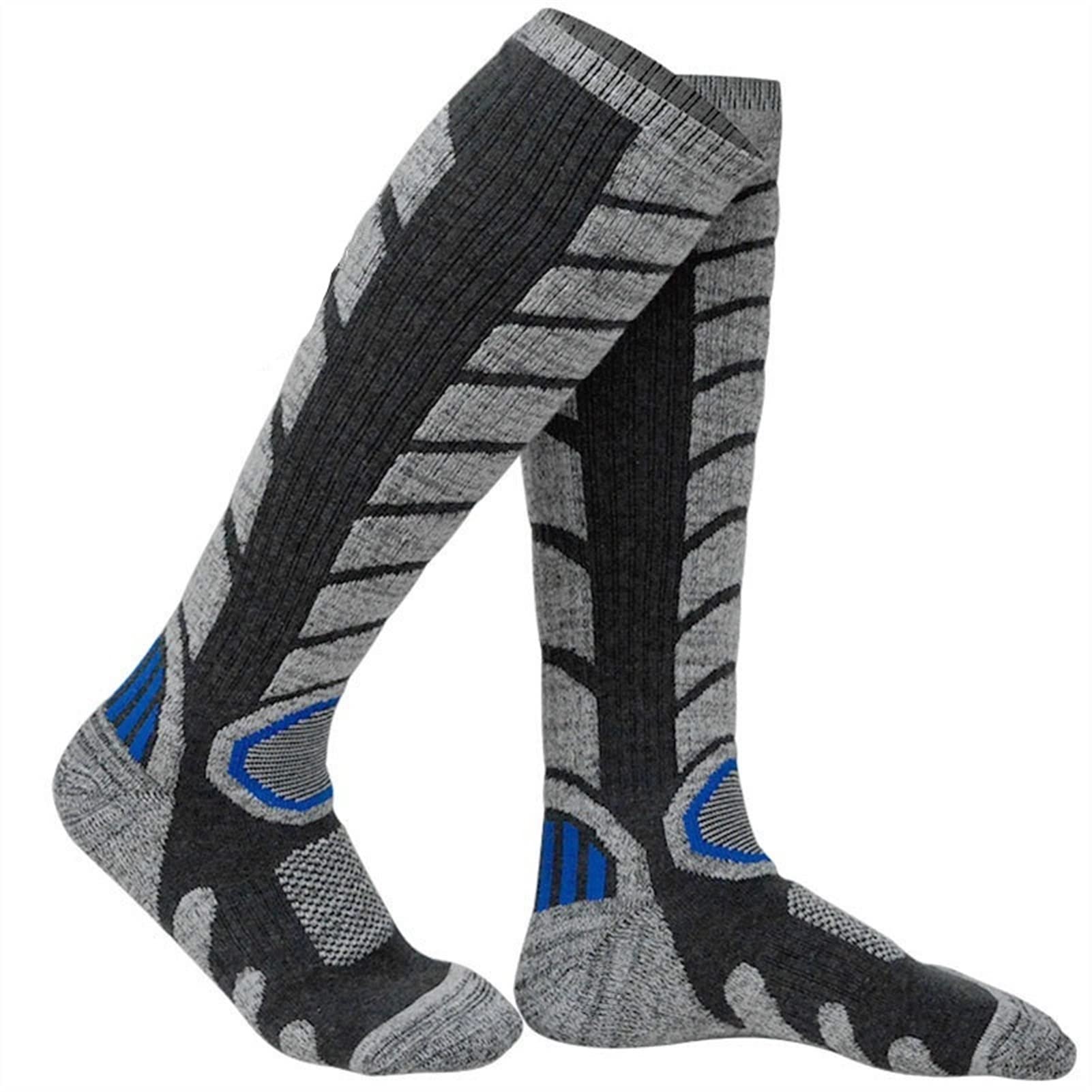 Calze da Sci Unisex Calze Sportive Outdoor Tenere Calzini di snowking in Lana più Calzini in Lana più Calzini Autunno e Inverno (Color : L)
