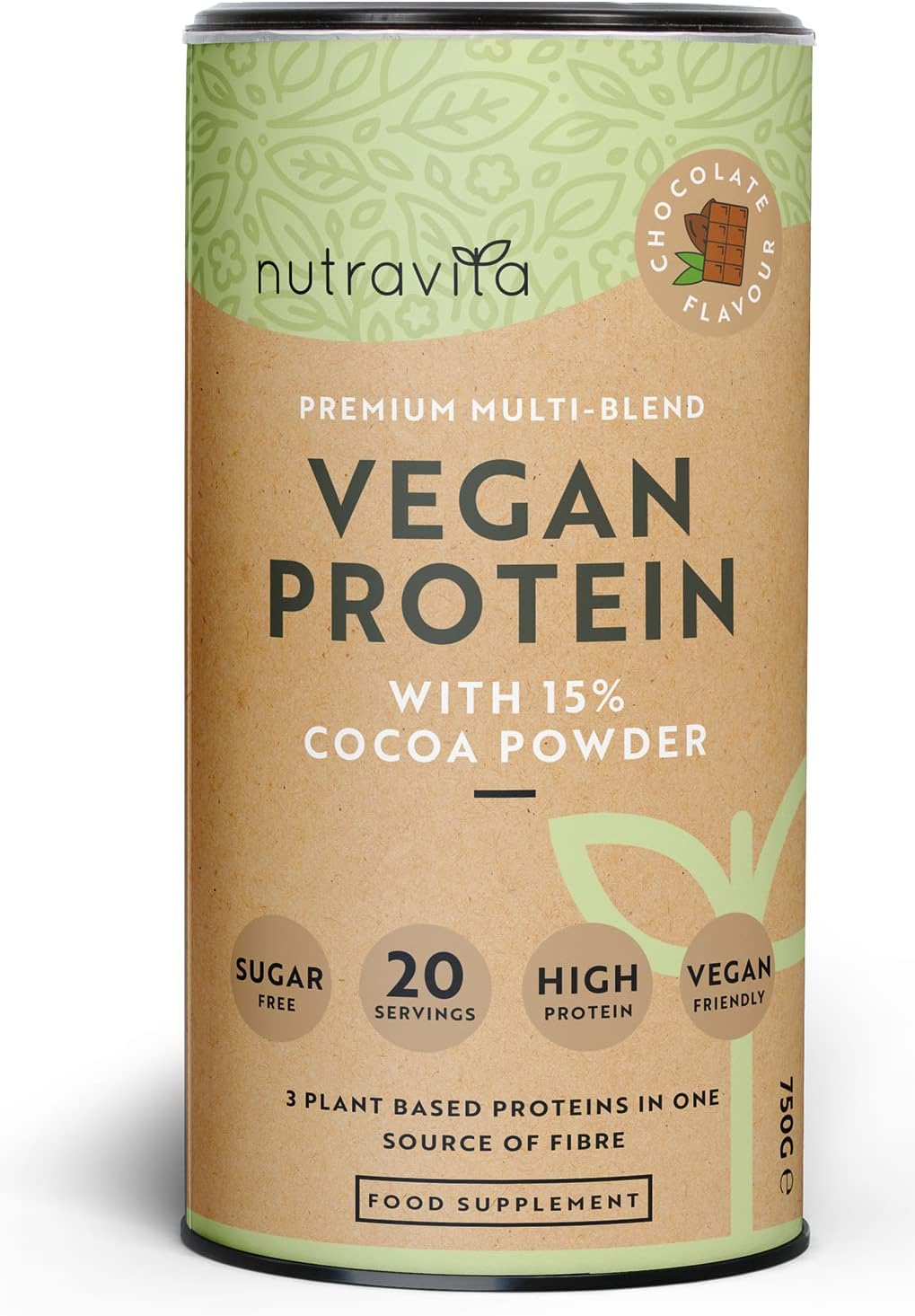 Vegan Protein Powder Chocolate Flavour PlantBased High Protein