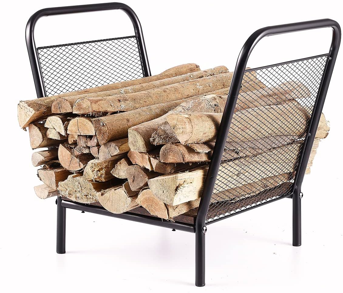 MAWEW Firewood Rack,Wooden Firewood Rack,Wood Rack,Fireplace Log Holder