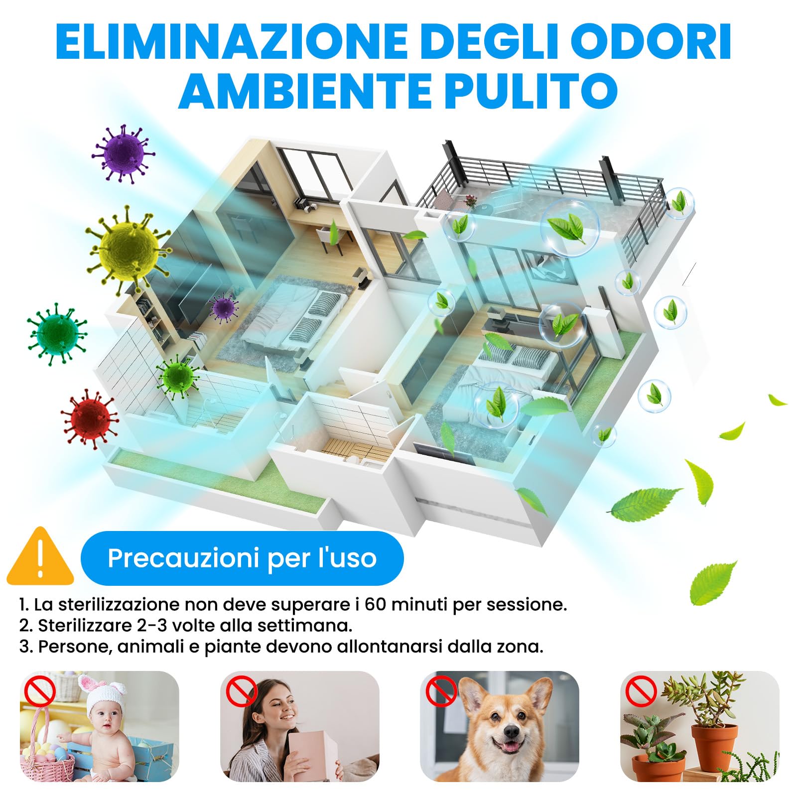 6W LED Lampada di Disinfezione Dell'ozono,G5 Lampada di Disinfezione UV,Lampada Germicida Con Luce Dell'ozono,Perfetta per la Scuola,Hotel,Ospedale,Laboratori,Ufficio,Mensa