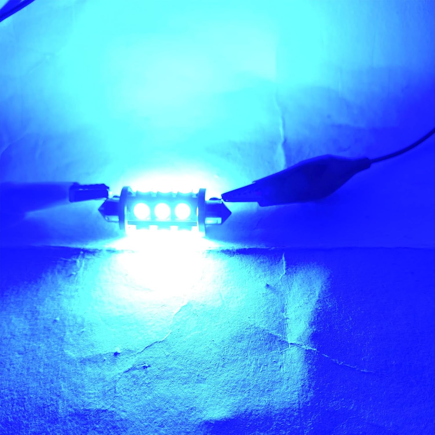 44mm 578 Festoon Dome LED Bulb Blue,211-2 561 562 567 566 12V-24V for Lanscape Camper RV Car Interior Trunk Lights 360 deg Non Polarity(Pack 4)