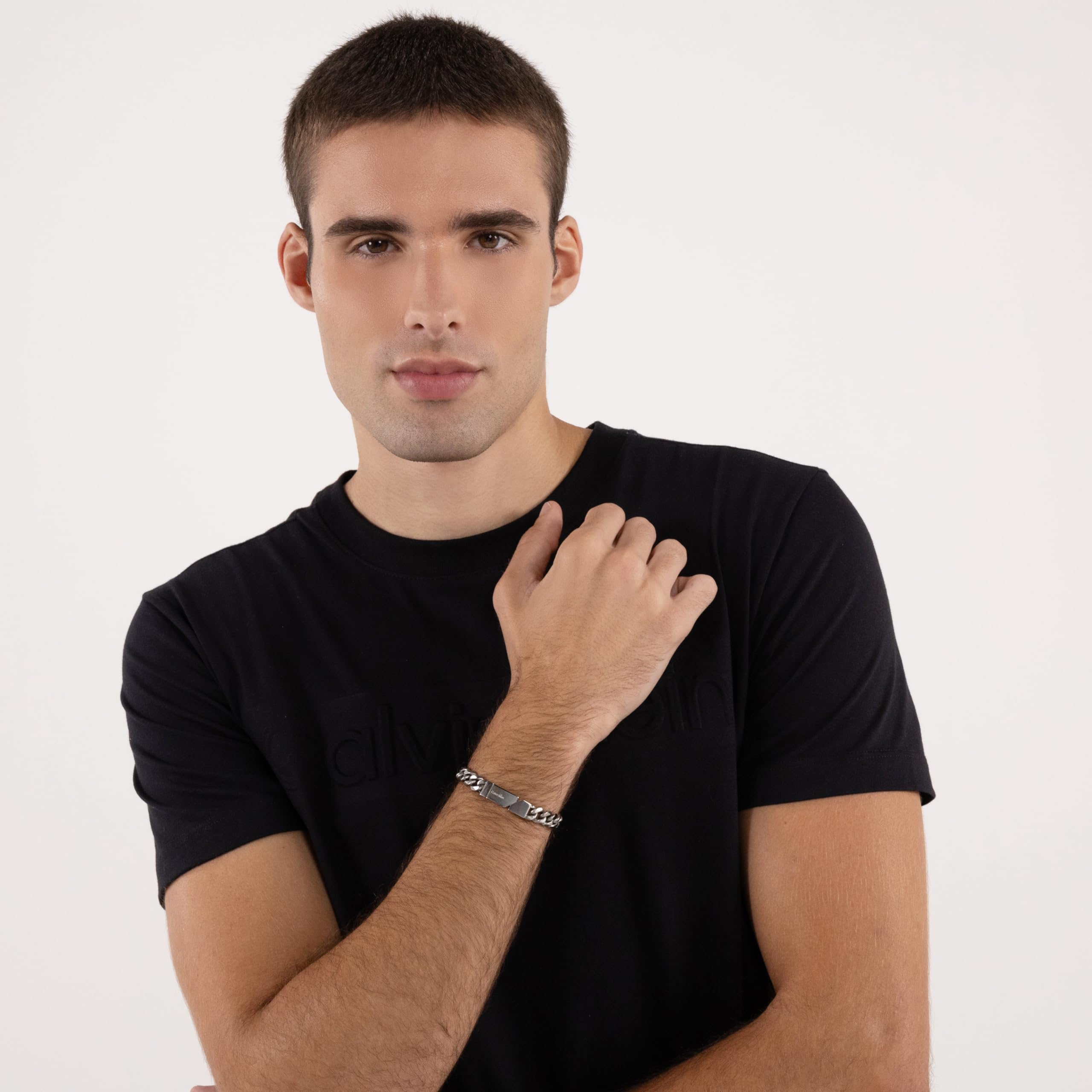 Calvin Klein Pulsera de Cadena para Hombre Colección ELECTRIC de Acero Inoxidable - 35100006