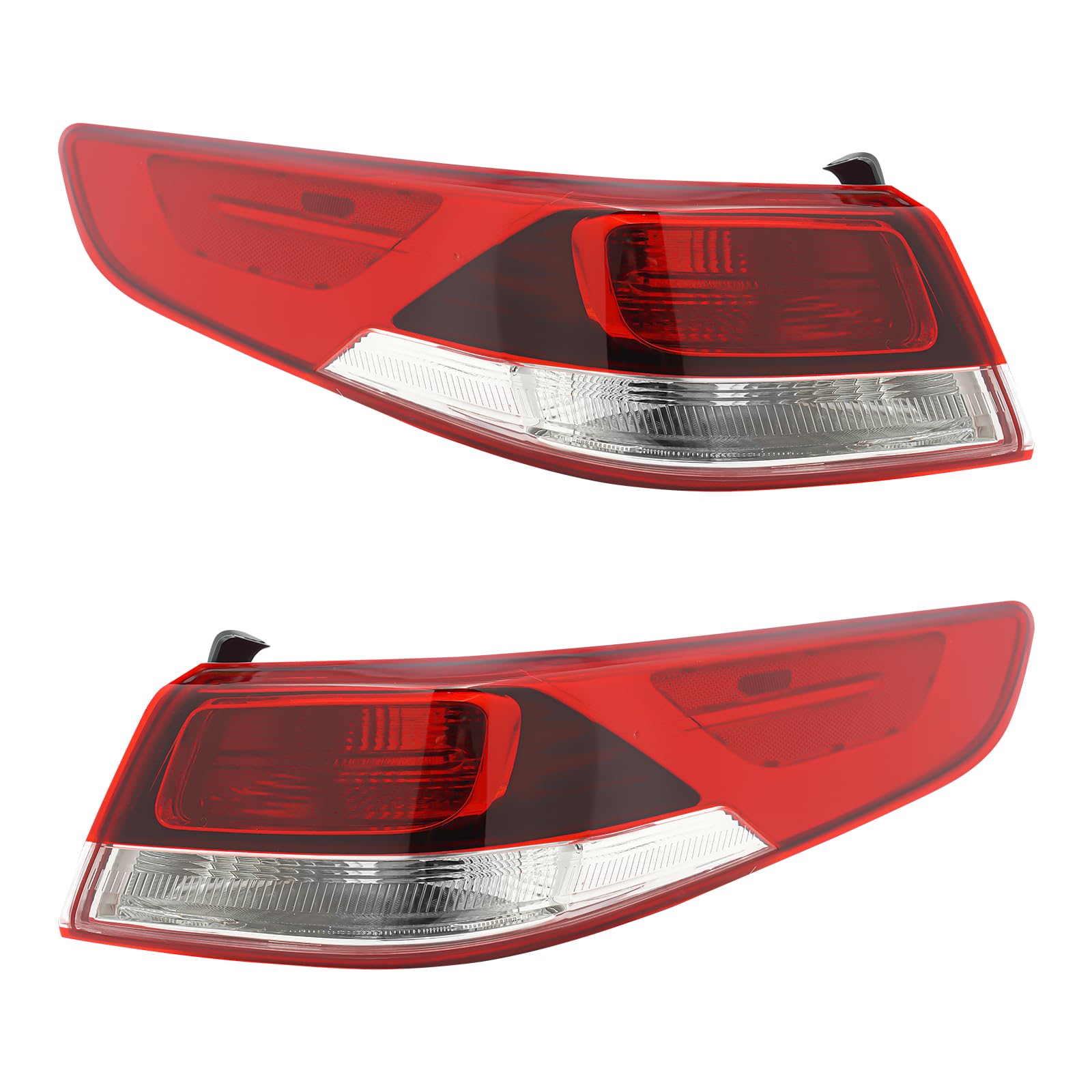 Rear Outer Tail Light Assembly For 2016-2020 Kia Optima Halogen Type, Left Driver and Right Passenger Side Direct Replacement Rear Lamp, OE/OEM: 92401D5000, 92402D5000 (Left & Right)
