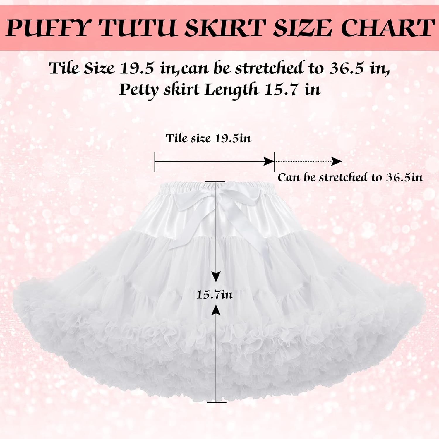 Women's Petticoat Skirt Puffy Tutu Tulle Skirt Ballet Dance Pettiskirts Underskirt - Image 2