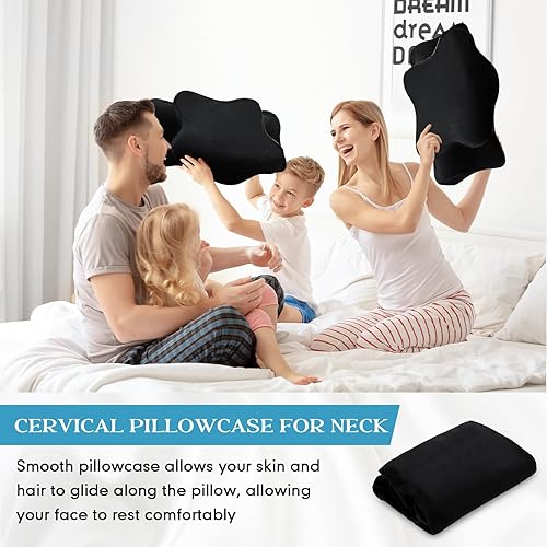 Miniatura 6 de Funda de almohada de terciopelo de cristal para cuello cervical (solo funda de almohada), funda de almohada ergonómica, funda de almohada de