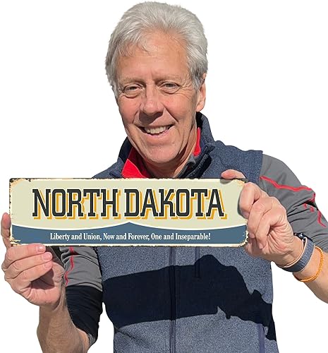 Miniatura 130 de SmartSign Letrero de metal vintage con texto en inglés "The Lone Star State" de 4 x 14 pulgadas, aluminio inoxidable de 40 mil con abrigo Texas