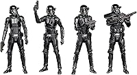Vista 4 de Star Wars, The Vintage Collection Imperial Death Trooper Action 4 Figure Set F5553 by Hasbro Black
