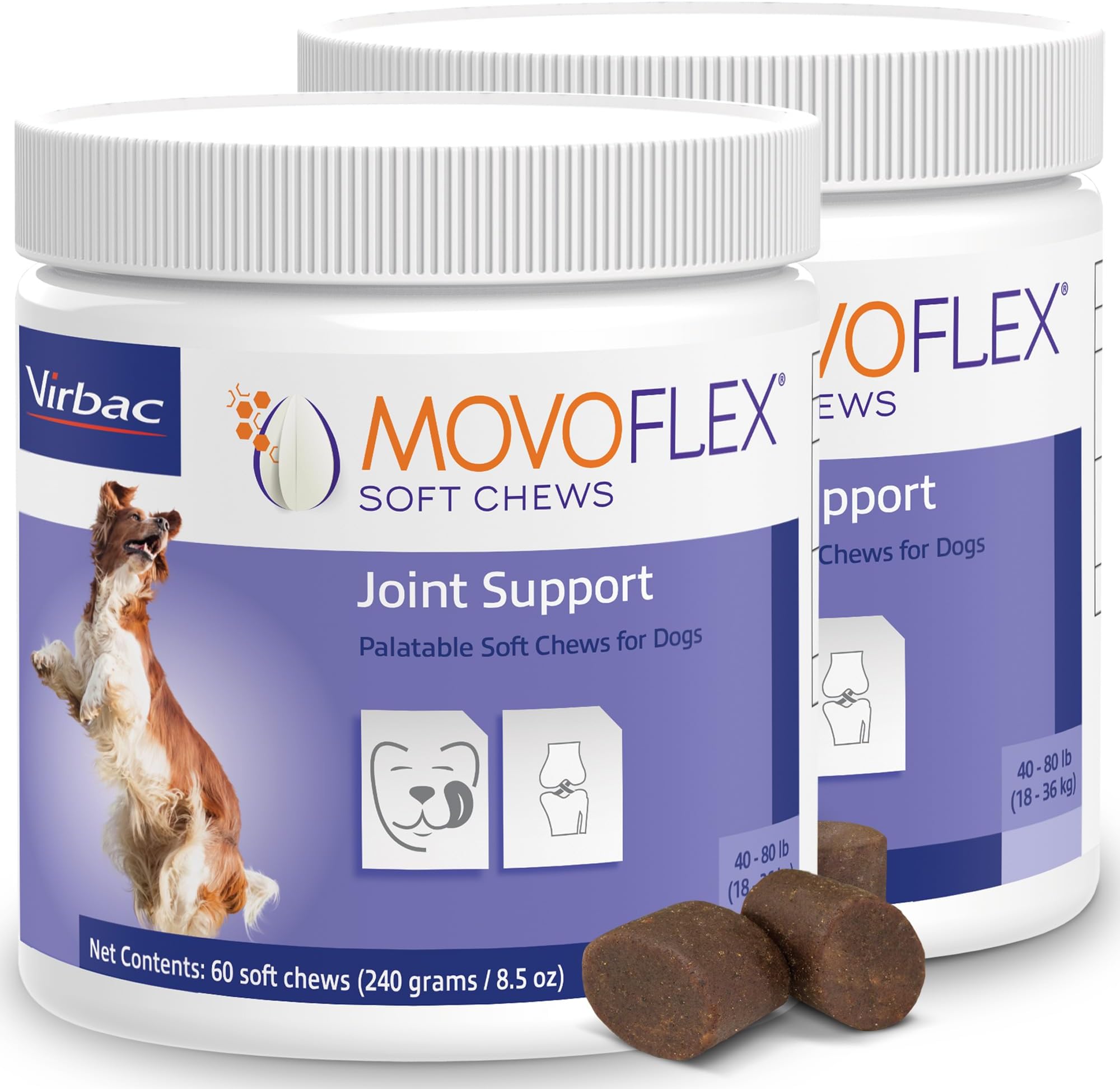 - Soft Chews Hip and Joint Support Supplement for Medium Dogs -120 Count by Virbac