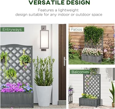 Raised Garden Bed/Garden Bed Galvanized Planter(Natural Wood)