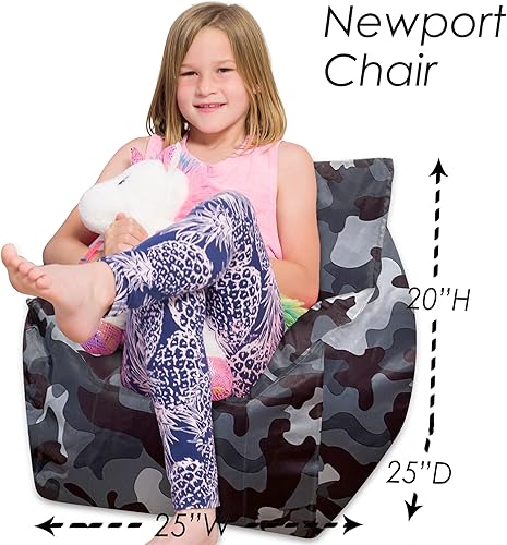 Miniatura 666 de Posh Creations Puf estructurado cómodo para jugar, leer y ver la televisión, Malibu Lounge, tela de lona para colorear, criaturas Criaturas de tela