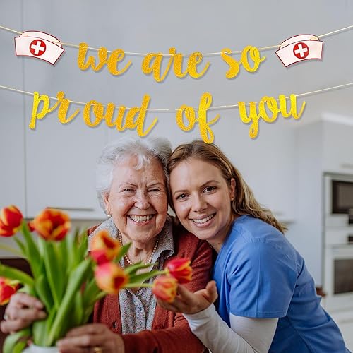 Miniatura 3 de We Are So Pround Of You - Cartel de graduación de enfermera, personal médico, enfermera, fiesta de jubilación, fiesta de cumpleaños, fiesta de
