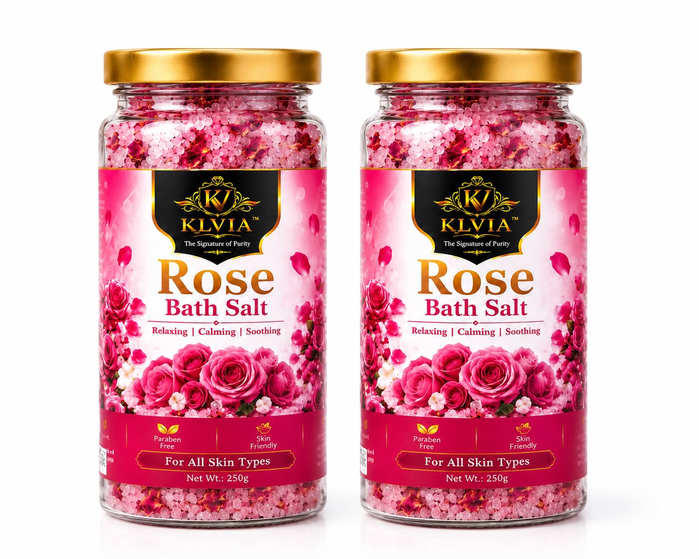 Rose Bath Salt, 100% Natural Mineral Salt, Granules, Paraben Free, Relaxing and Soothing, for All Skin Types, 250g, Pack of 2-picture-11