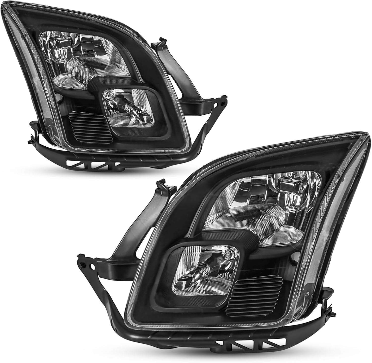 Fit For 2006 2007 2008 2009 Ford Fusion Headlights Assembly Replacement Compatible with 06 07 08 09 Fusion Head Light Set Driver & Passenger Side Black Housing Clear Lens