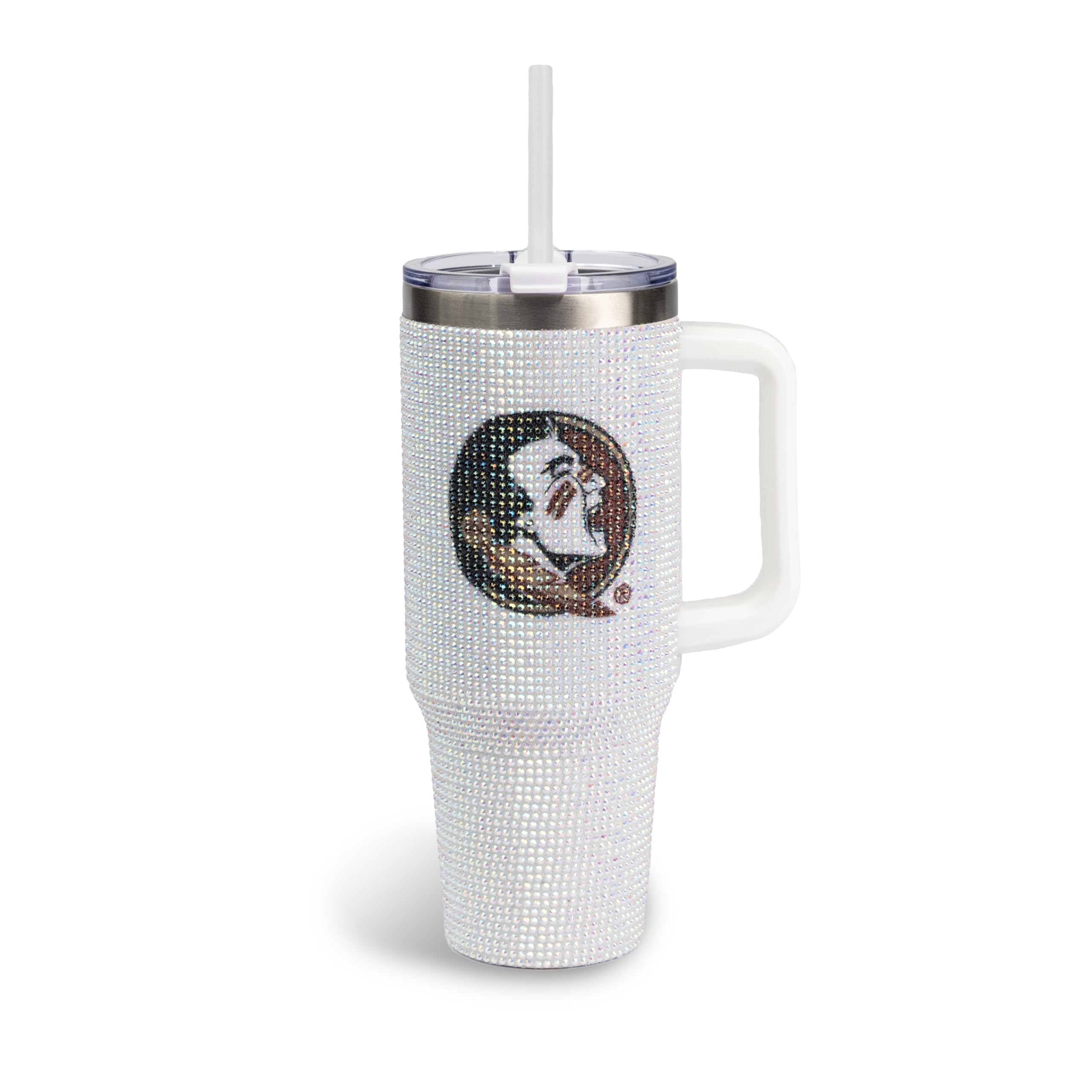 The Memory Company Officially Licensed 40oz White Bling Game Day Tumbler, Florida State University
