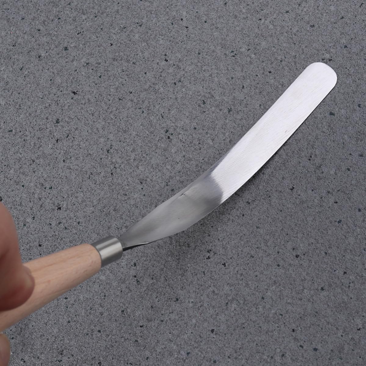 GALPADA Spatole per Pittura ad Olio e Lama in Acciaio Inossidabile Manico in 2 Pezzi Strumento per Miscelazione Pigmenti e Linee Lisce per Pittura Artistica