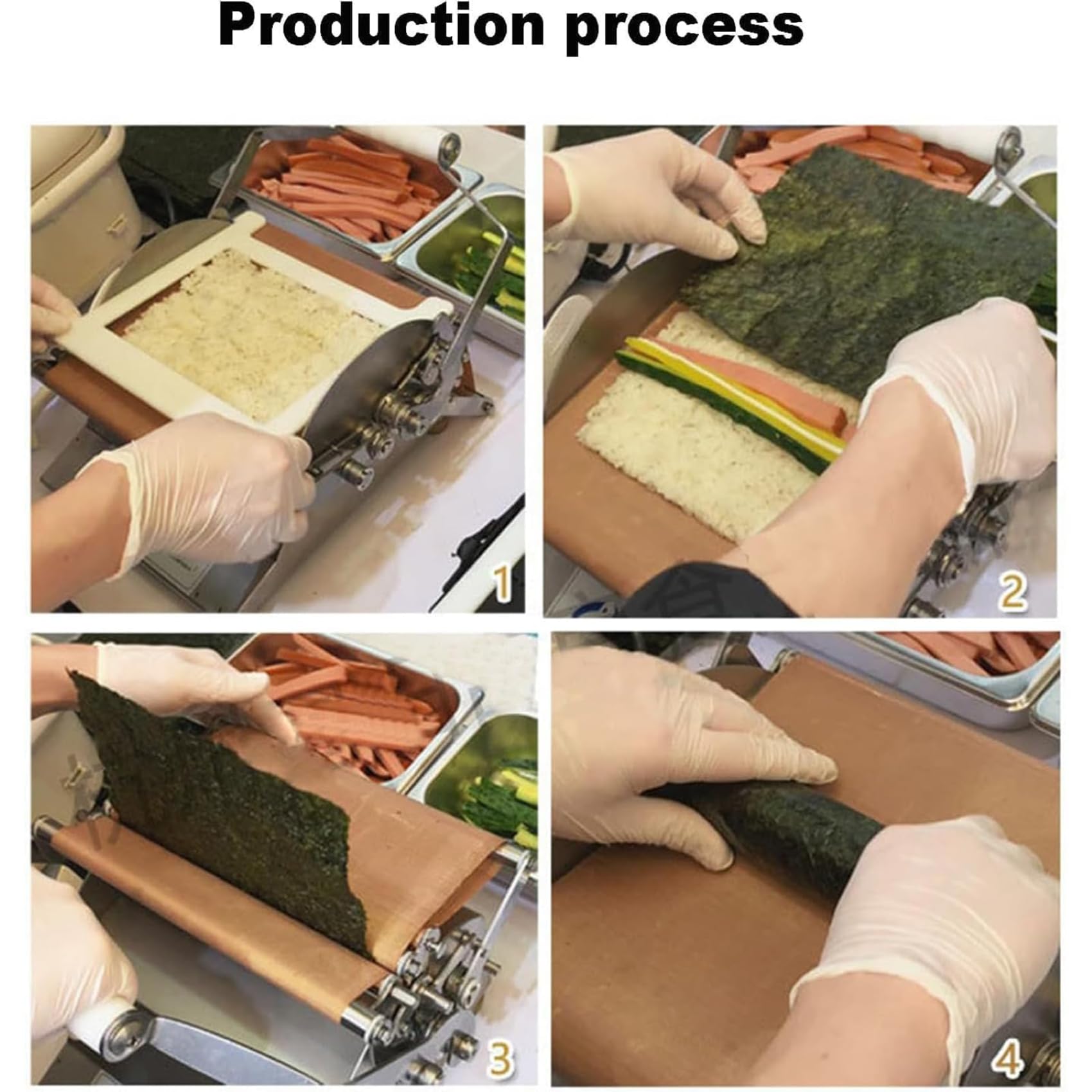 Sushi Rollmaschine, Edelstahl DIY Sushi Maker für einheitliche Größe, ideal für Zuhause Küche und Restaurants
