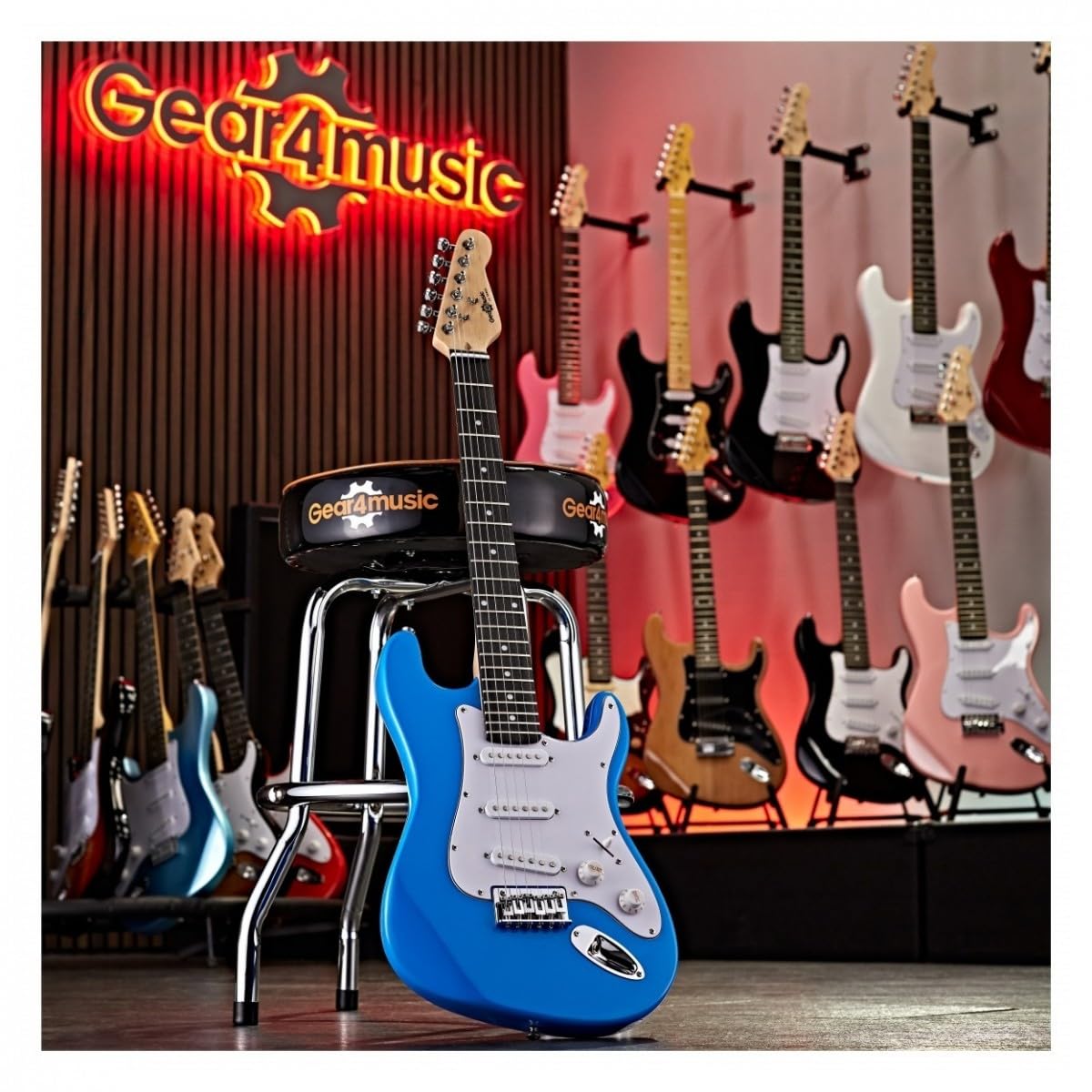 3/4 chitarra elettrica LA MiniPacchetto con Amplificatore Blue