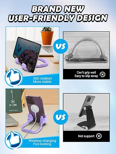 Miniatura 7 de Regalos navideños para mujeres, hombres, adolescentes y niñas paquete de 2 soportes para teléfono celular, pulgares hacia arriba, soporte para